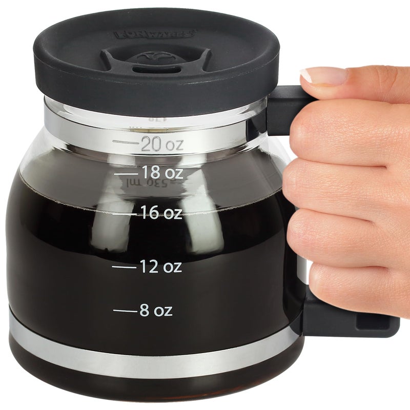 Funwares Cupa Joe Coffee Mug â€“ 20oz Borosilicate Glass Diner Pot Mug with Spill-Proof Lid â€“ Funny Novelty Gift for Coffee Lovers, Dads, Office, Travel & More - Image 1